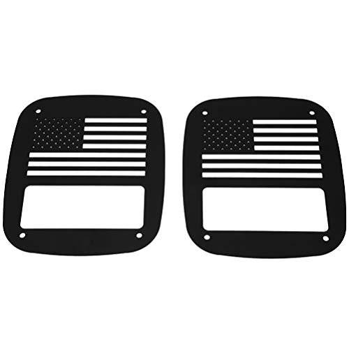 Tail Light Cover Pair American Flag Tail Light Covers Trim Guards Protector Rear Lamp Covers for Jeep for Wrangler TJ 1997-2006