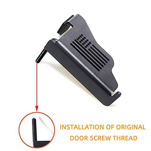 Set of Black Exterior Door Hinge Front Foot Peg Rest Pedal for Jeep Wrangler TJ 1997-2006