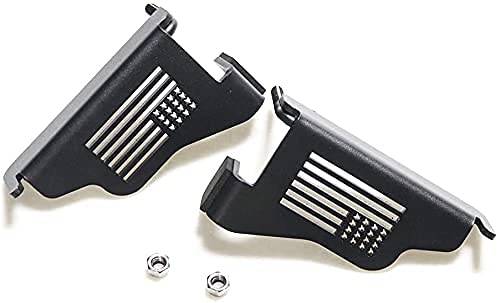 Set of Black Exterior Door Hinge Front Foot Peg Rest Pedal for Jeep Wrangler TJ 1997-2006