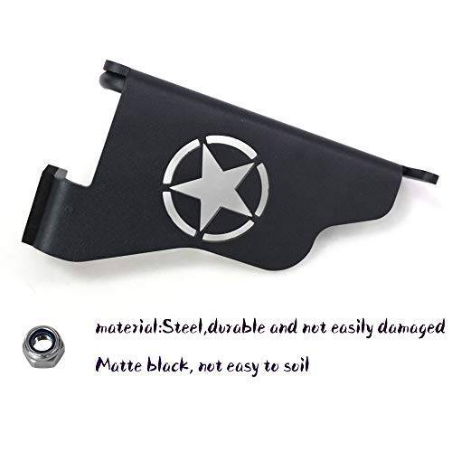 Set of Black Exterior Door Hinge Front Foot Peg Rest Pedal for Jeep Wrangler TJ 1997-2006