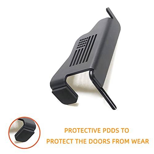 Set of Black Exterior Door Hinge Front Foot Peg Rest Pedal for Jeep Wrangler TJ 1997-2006