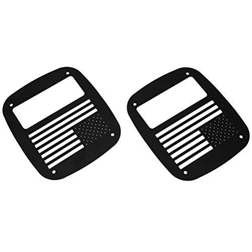Tail Light Cover Pair American Flag Tail Light Covers Trim Guards Protector Rear Lamp Covers for Jeep for Wrangler TJ 1997-2006