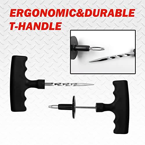 Tire Repair Kit, 37 Pcs Heavy Duty Tire Plug Kit, Universal Tire Repair Tools with Plugs to Fix Punctures and Plug Flats for Cars, Trucks, RV, SUV, ATV