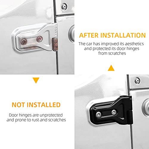 8pc Door Hinge Trim Cover Exterior Accessories Fit for 2018 2019 2020 2021 Jeep Wrangler JL & Unlimited