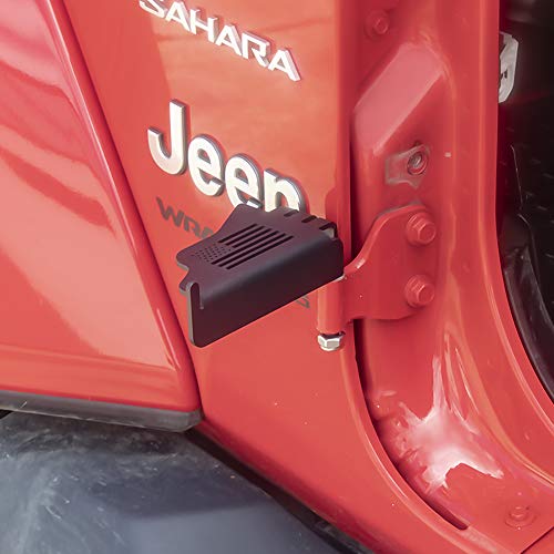 Set of Black Exterior Door Hinge Front Foot Peg Rest Pedal for Jeep Wrangler TJ 1997-2006