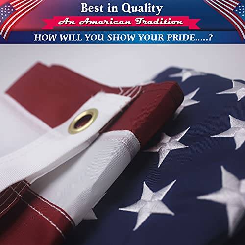 American Flag American Flag, Embroidered Stars, Sewn Stripes.