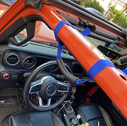4 x Roll Bar Grab Handles Grip Handle Red Holder Compatible with Jeep Wrangler Accessory 1987-2021 YJ TJ LJ JK JL Sports Sahara Freedom Rubicon X & Unlimited