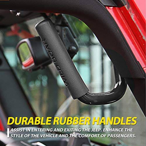 Front Grab Handle Grab Bar Compatible with Jeep Wrangler JK Rubicon Sahara Sport 2007-2017 2/4 Door Solid Steel 2 Pieces