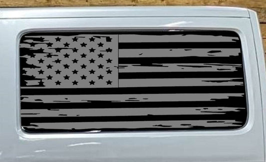 AMERICAN FLAG INSPIRED VINYL DECAL for JEEP WRANGLER 2-DOOR JK 2007-2017