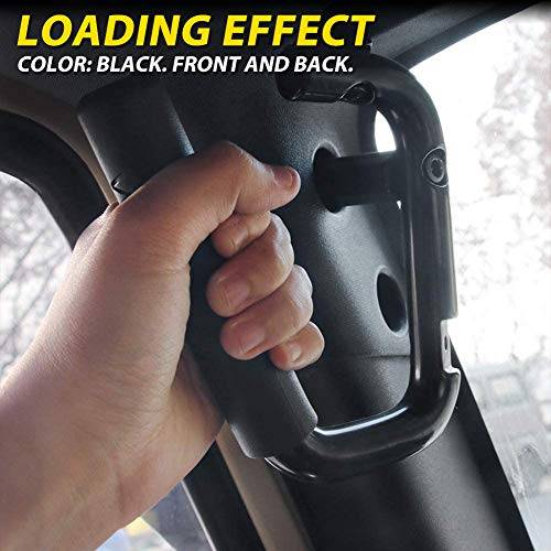 Front Grab Handle Grab Bar Compatible with Jeep Wrangler JK Rubicon Sahara Sport 2007-2017 2/4 Door Solid Steel 2 Pieces