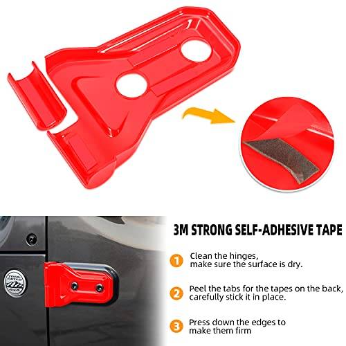 8pc Door Hinge Trim Cover Exterior Accessories Fit for 2018 2019 2020 2021 Jeep Wrangler JL & Unlimited