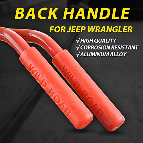 Front Grab Handle Grab Bar Compatible with Jeep Wrangler JK Rubicon Sahara Sport 2007-2017 2/4 Door Solid Steel 2 Pieces
