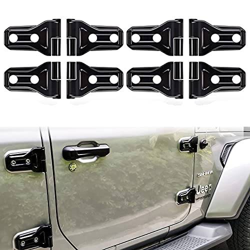 8pc Door Hinge Trim Cover Exterior Accessories Fit for 2018 2019 2020 2021 Jeep Wrangler JL & Unlimited