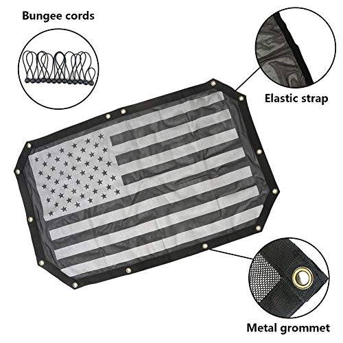 Polyester Mesh Sun Shade Top Cover for Jeep Wrangler JK Sahara Rubicon 2 Doors 2007-2017