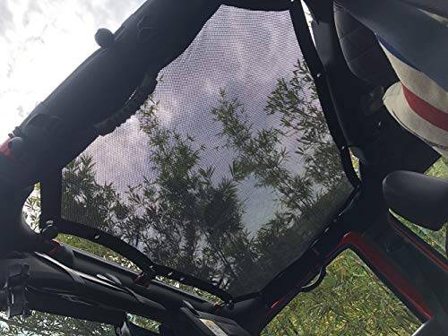 Polyester Mesh Sun Shade Top Cover for Jeep Wrangler JK Sahara Rubicon 2 Doors 2007-2017