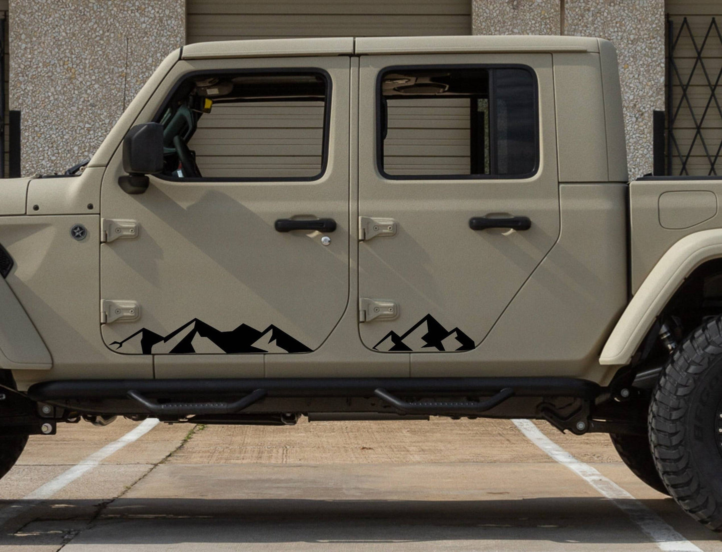 Set of Mountain Silhouette Decal for Jeep Wrangler JL, JK or Gladiator Truck