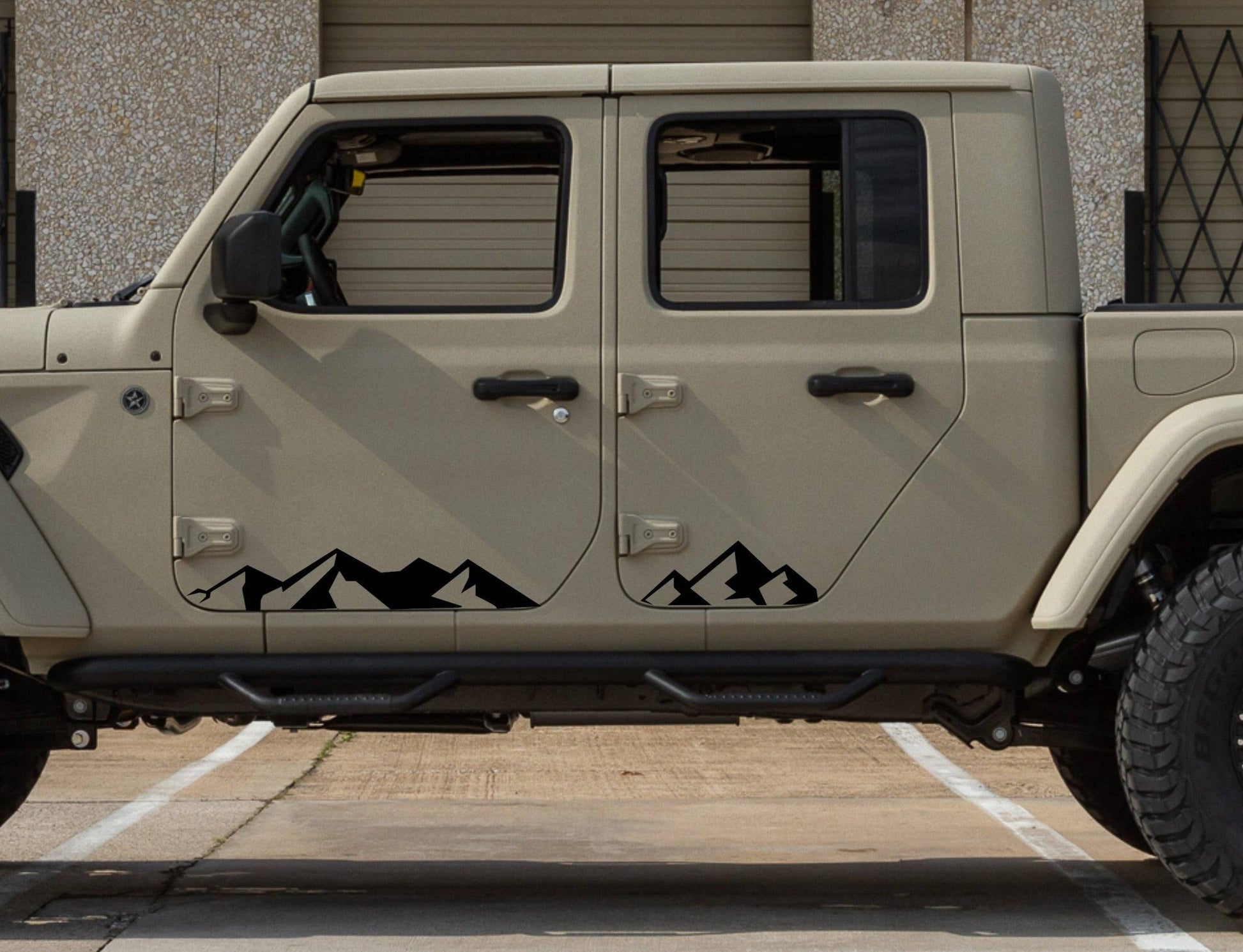 Set of Mountain Silhouette Decal for Jeep Wrangler JL, JK or Gladiator Truck