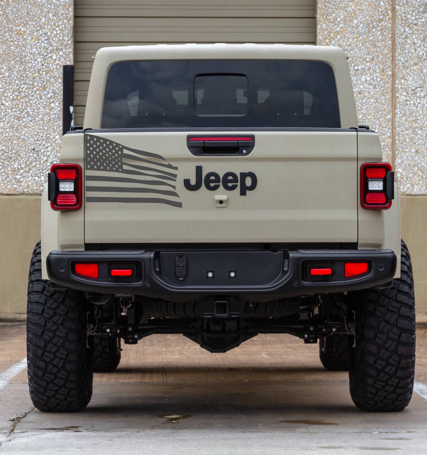 American Flag Waving Patriotic decal for Jeep GLadiators, trucks, Vans