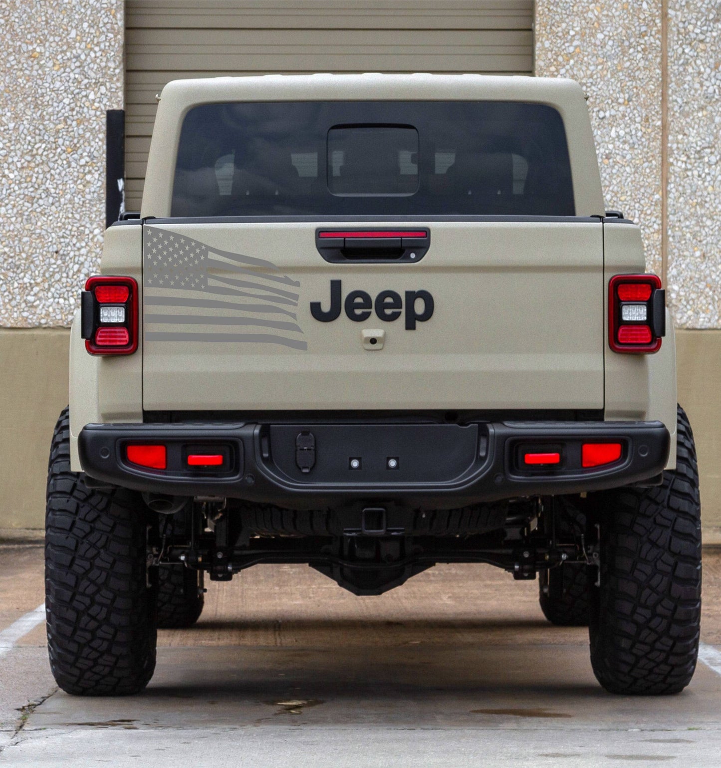 American Flag Waving Patriotic decal for Jeep GLadiators, trucks, Vans