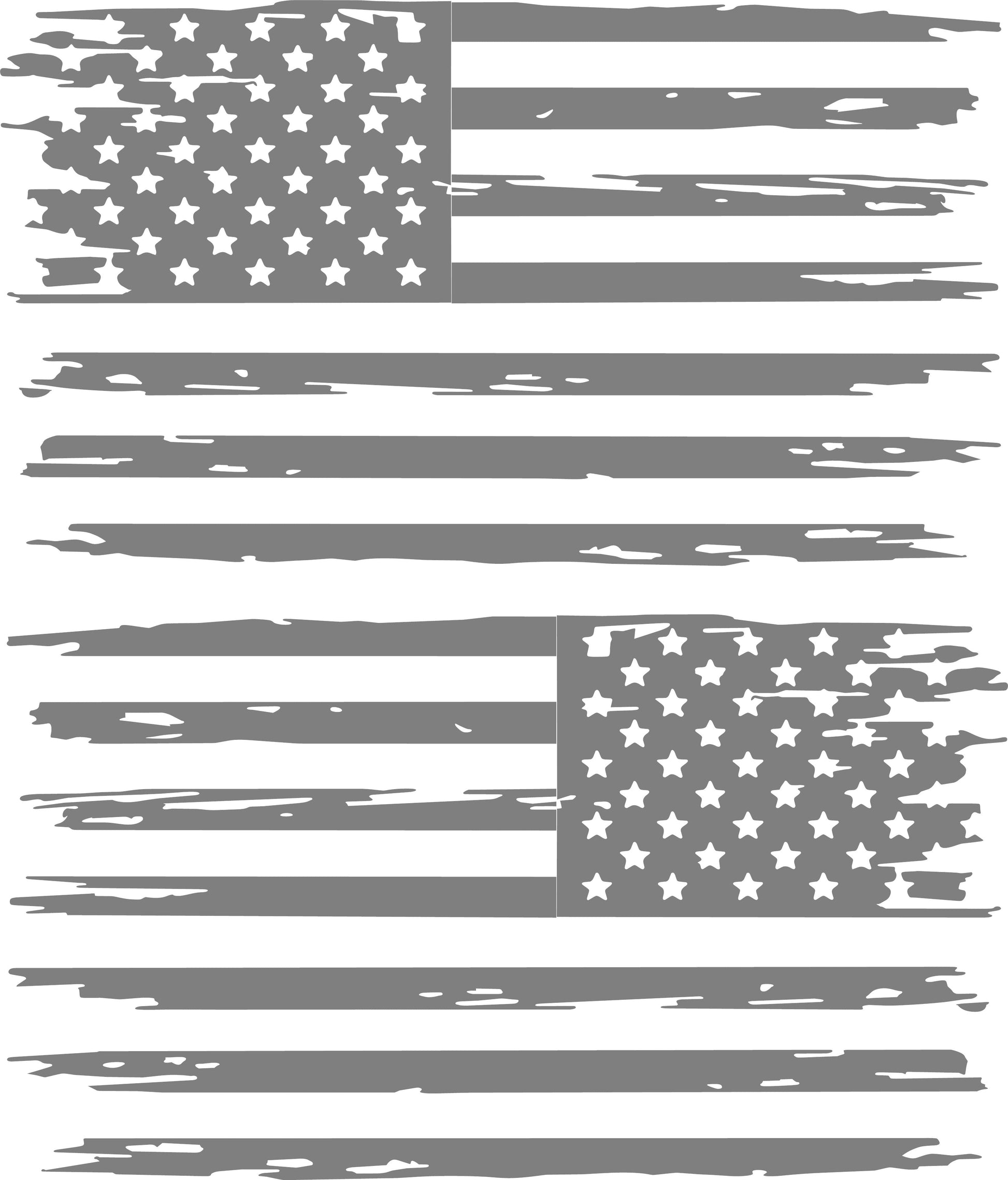 Distressed American Flag Decal Stickers: Patriotic Decals for Trucks, Jeeps, Cars, SUVs | Various Sizes Available