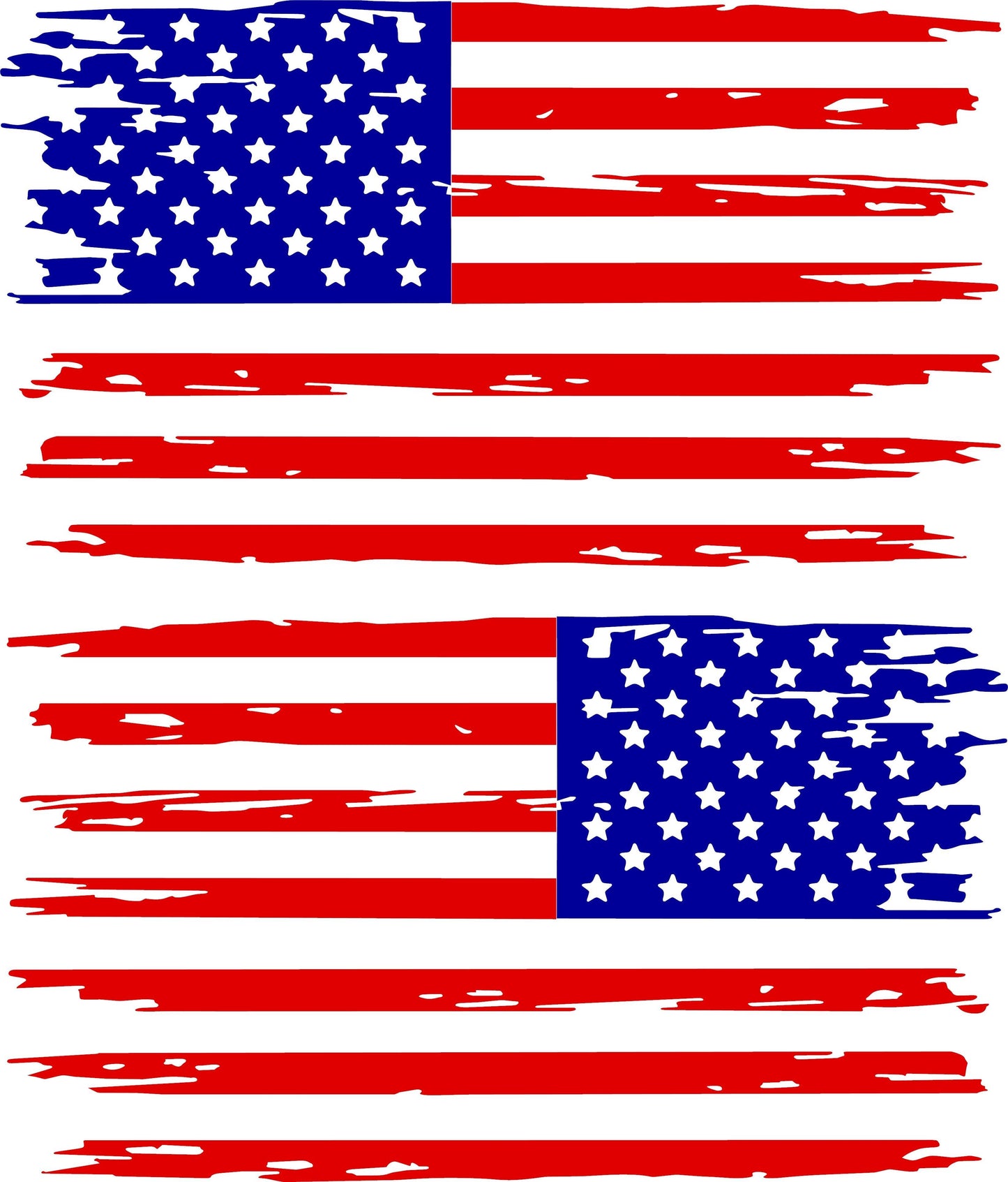 Distressed American Flag Decal Stickers: Patriotic Decals for Trucks, Jeeps, Cars, SUVs | Various Sizes Available