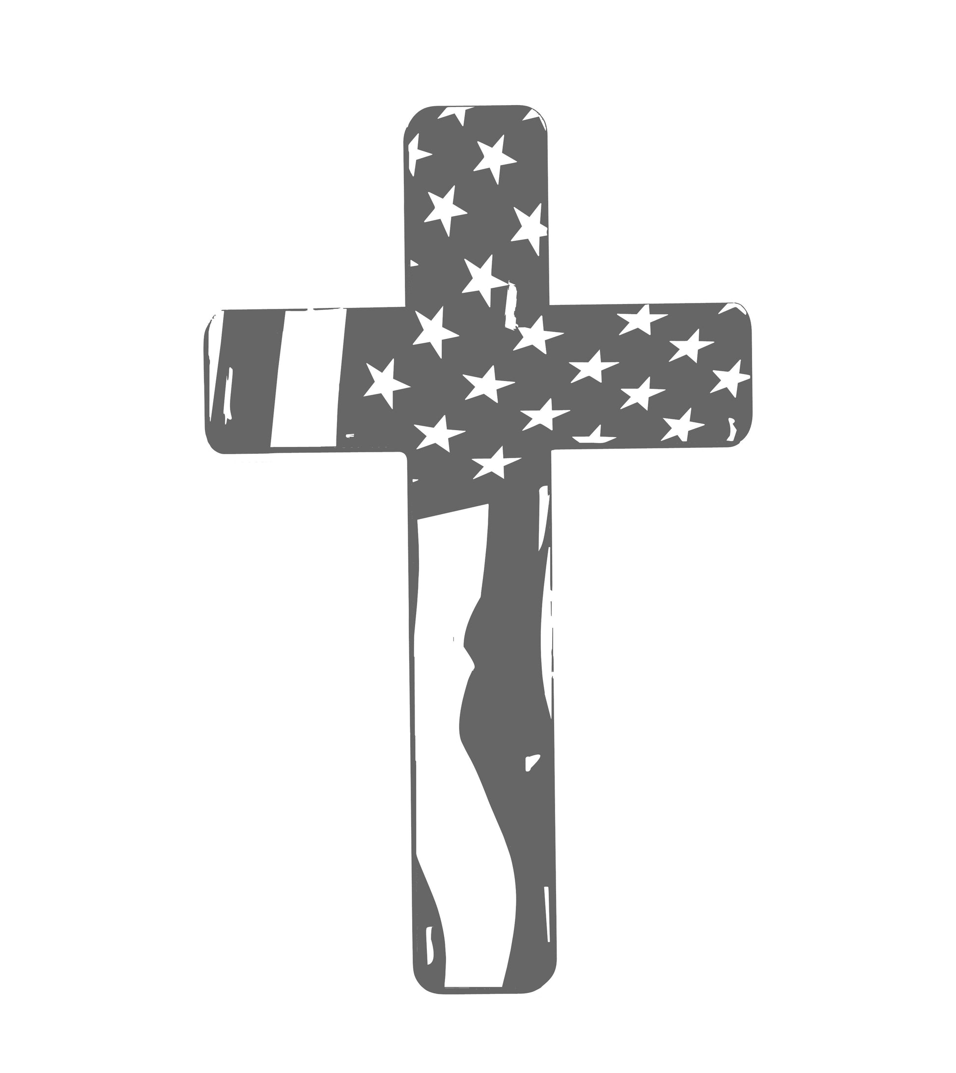 AMERICAN FLAG | CROSS VINYL DECAL FOR CARS, JEEPS, TRUCKS, VANS, ETC..