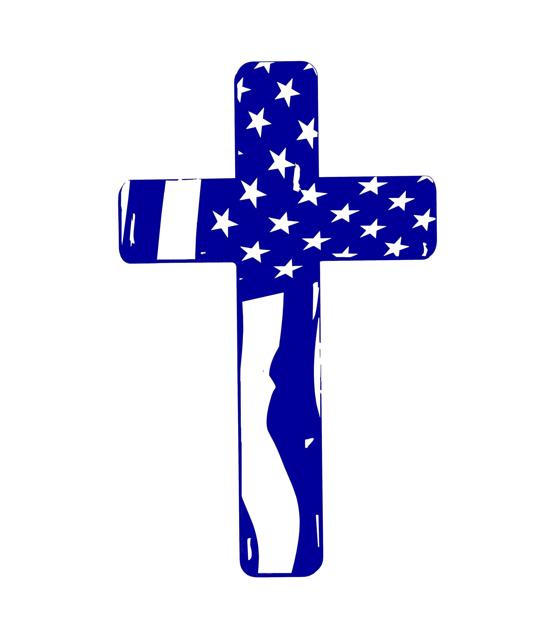 AMERICAN FLAG | CROSS VINYL DECAL FOR CARS, JEEPS, TRUCKS, VANS, ETC..