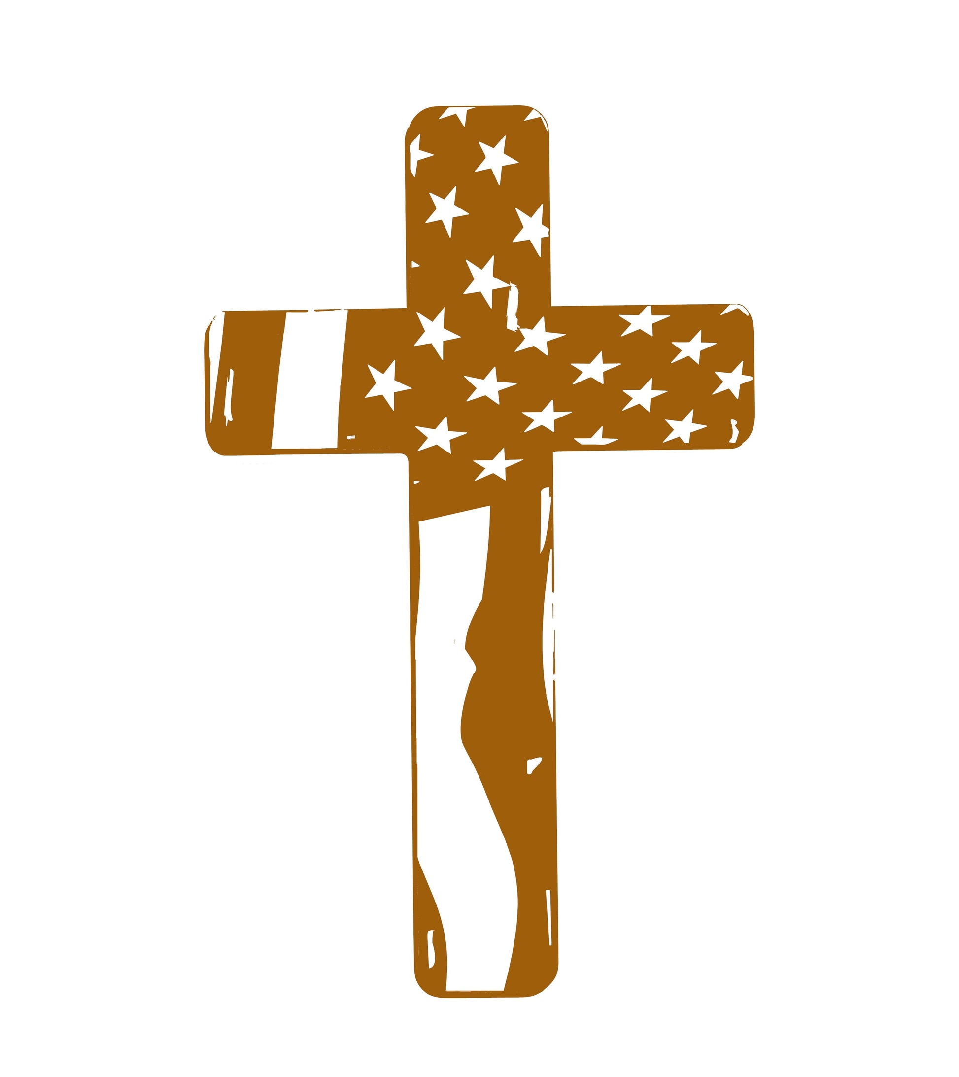 AMERICAN FLAG | CROSS VINYL DECAL FOR CARS, JEEPS, TRUCKS, VANS, ETC..