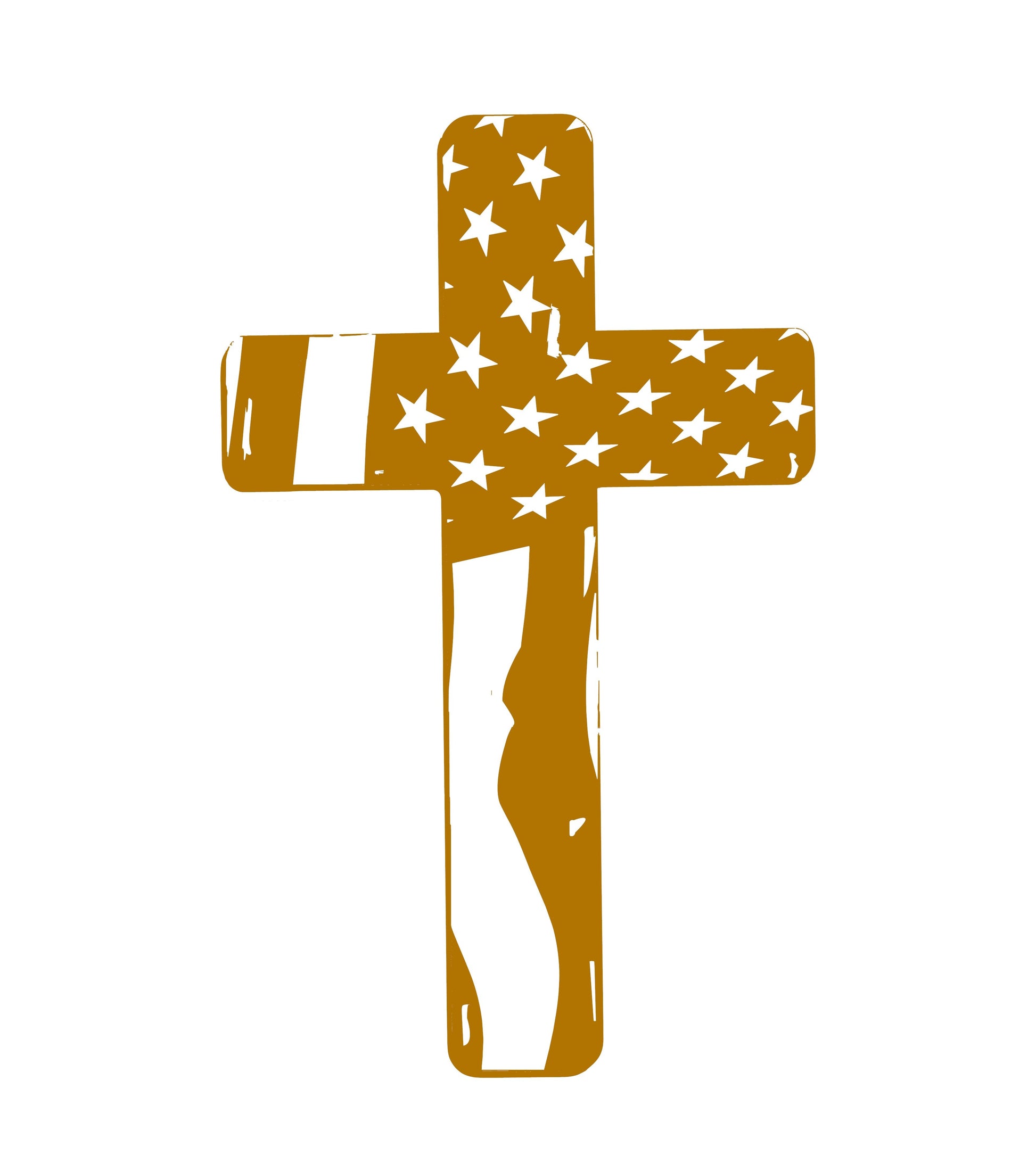 AMERICAN FLAG | CROSS VINYL DECAL FOR CARS, JEEPS, TRUCKS, VANS, ETC..