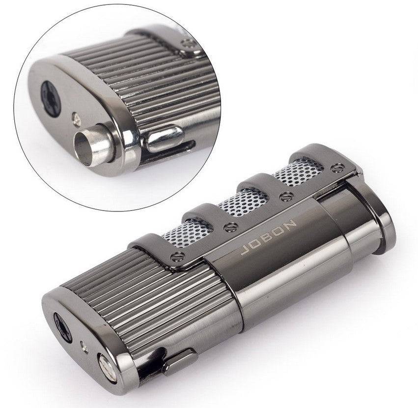 Cigar Torch Lighter w/ Cigar Punch Triple Firepower Jet Torch Windproof Blue Flame