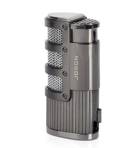Cigar Torch Lighter w/ Cigar Punch Triple Firepower Jet Torch Windproof Blue Flame