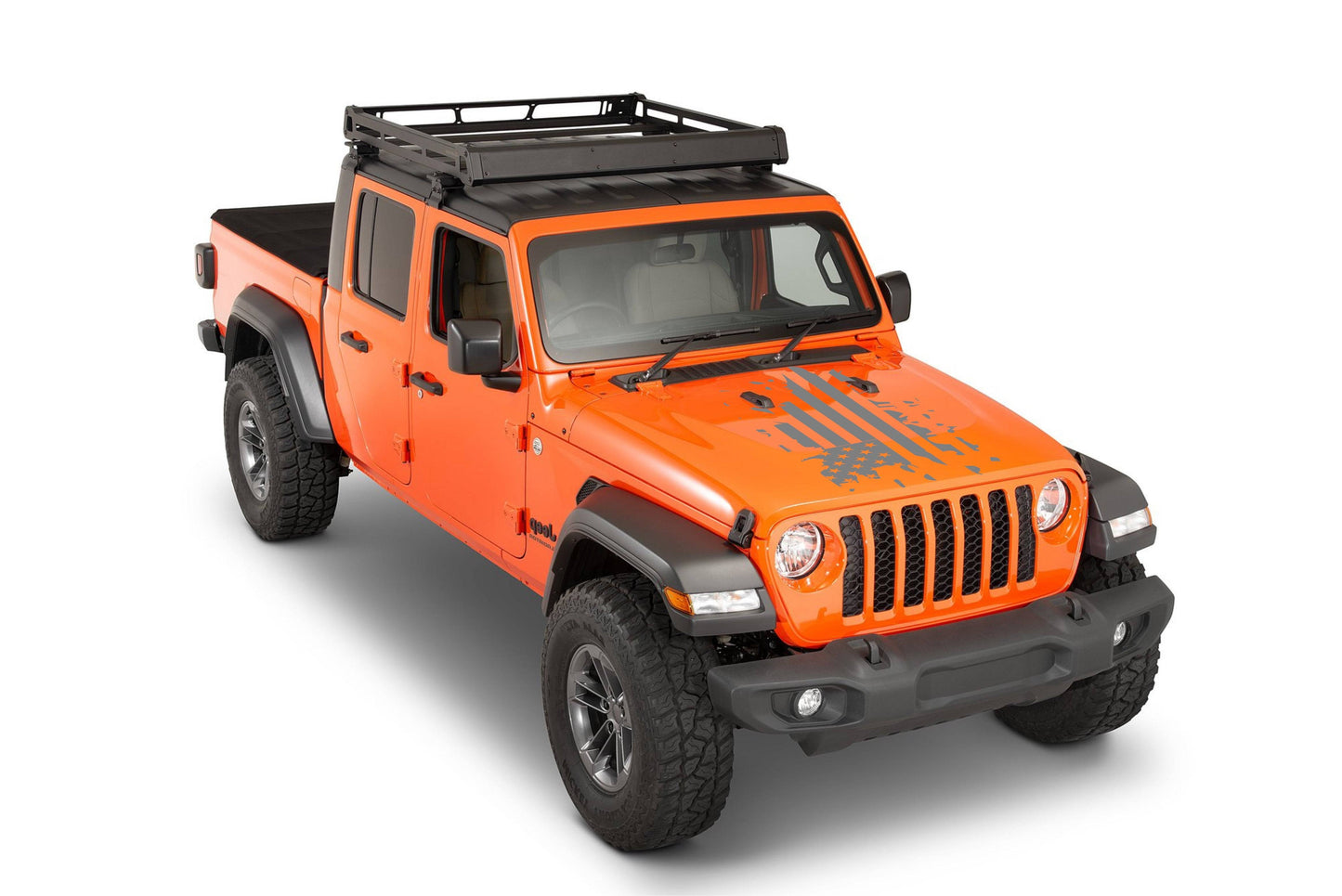 Hood Decal Distressed American Flag Decal Stickers for Trucks, Jeeps, Cars.