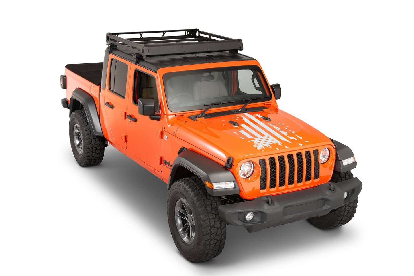 Hood Decal Distressed American Flag Decal Stickers for Trucks, Jeeps, Cars.