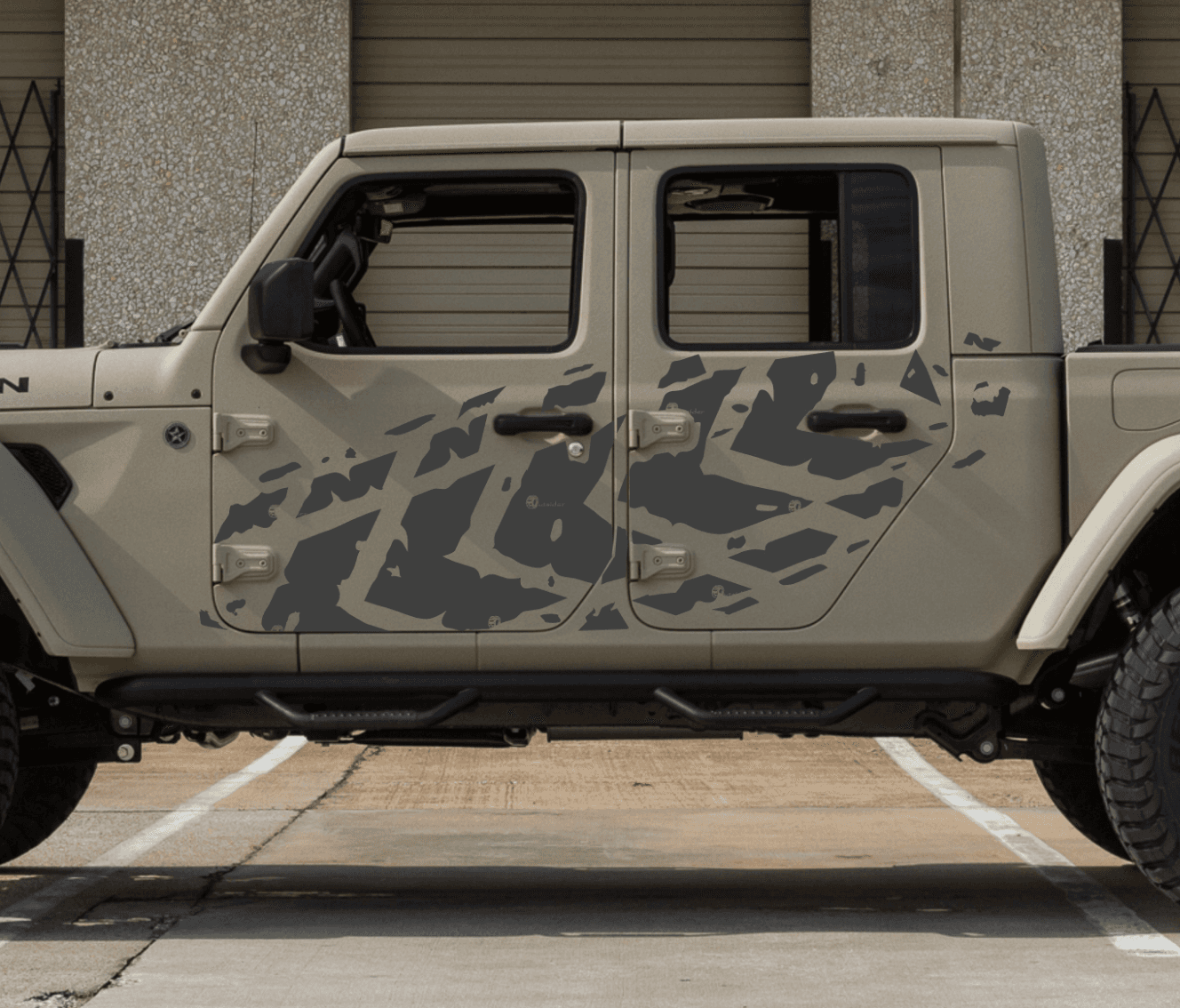 Set of Tire Tracks Decals Stickers For Jeep Gladiator Trucks