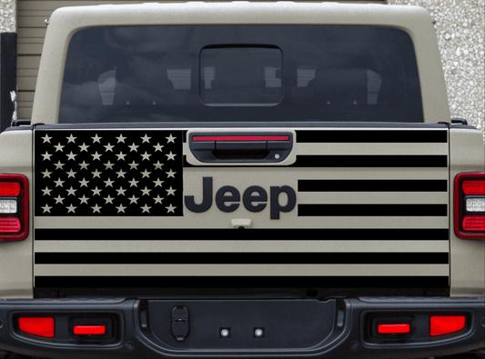 Jeep Gladiator Decal | Tailgate American Flag Stickers