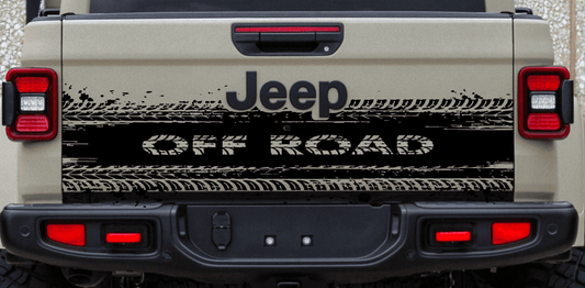 Off Road Mud Splash Tire Tracks Decals Stickers for Jeep Gladiator Truck's Tailgate