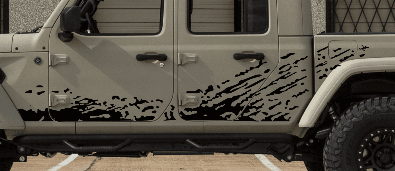 Set of Mud Splash Decals for Jeep Gladiator Truck '19-'22