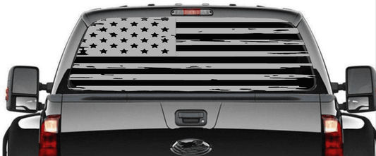 Distressed American Flag Decal Stickers Patriotic Vinyl Decal for Any Trucks, SUV's Rear Window