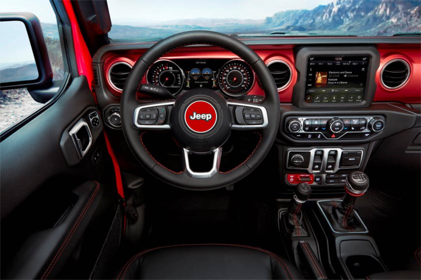 VINYL DECAL FOR JEEP WRANGLER JL (2018-2022) & JEEP GLADIATOR (2019-2022) STEERING WHEEL