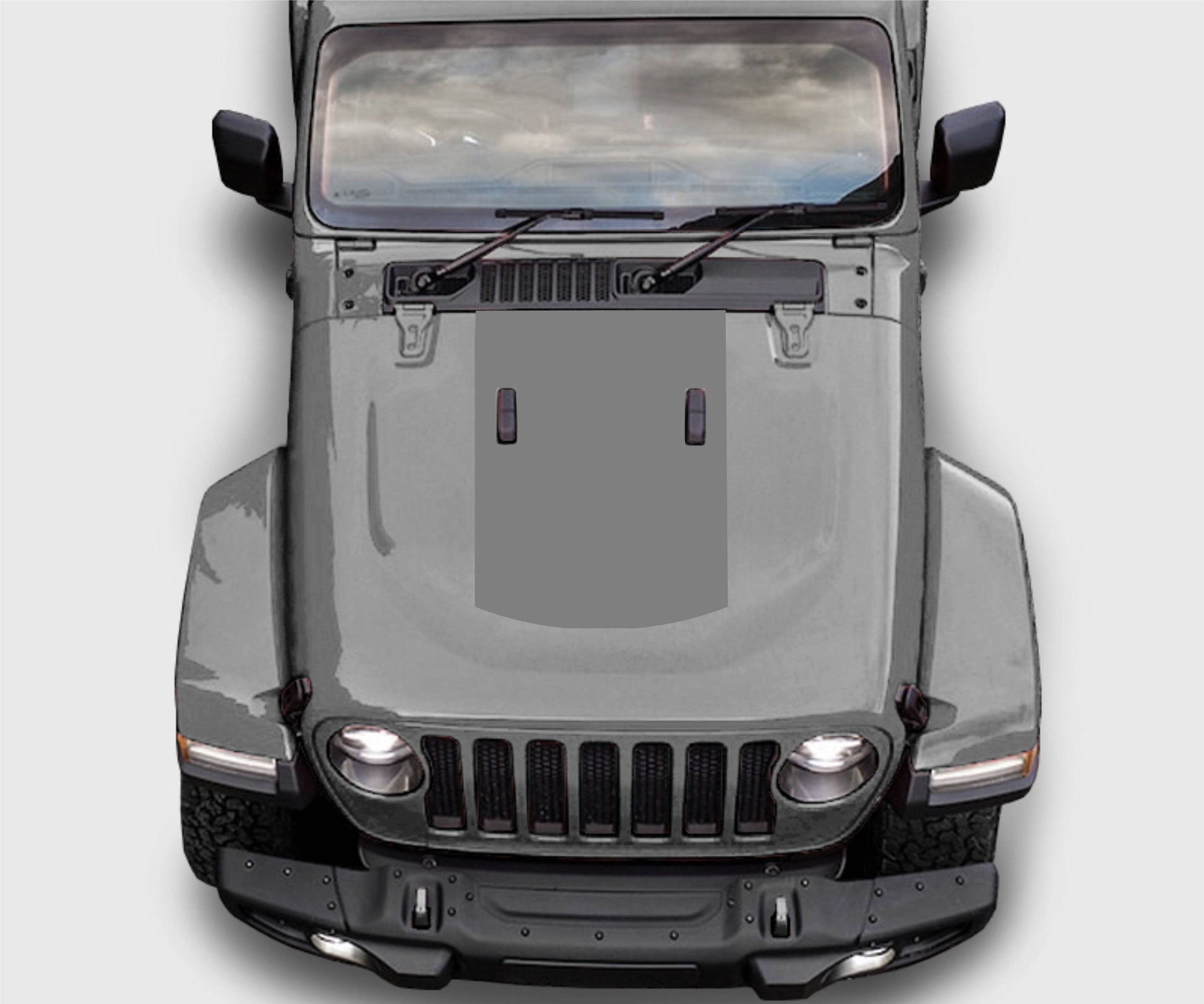 Jeep Wrangler JL/JK/Gladiator Blackout Hood Decal Sticker