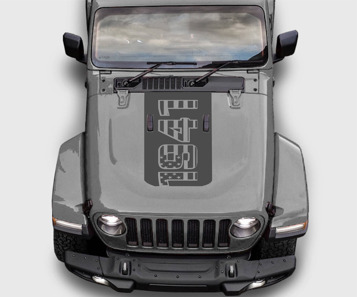 Jeep Wrangler JL/Gladiator 1941 American Flag Hood Decal Sticker