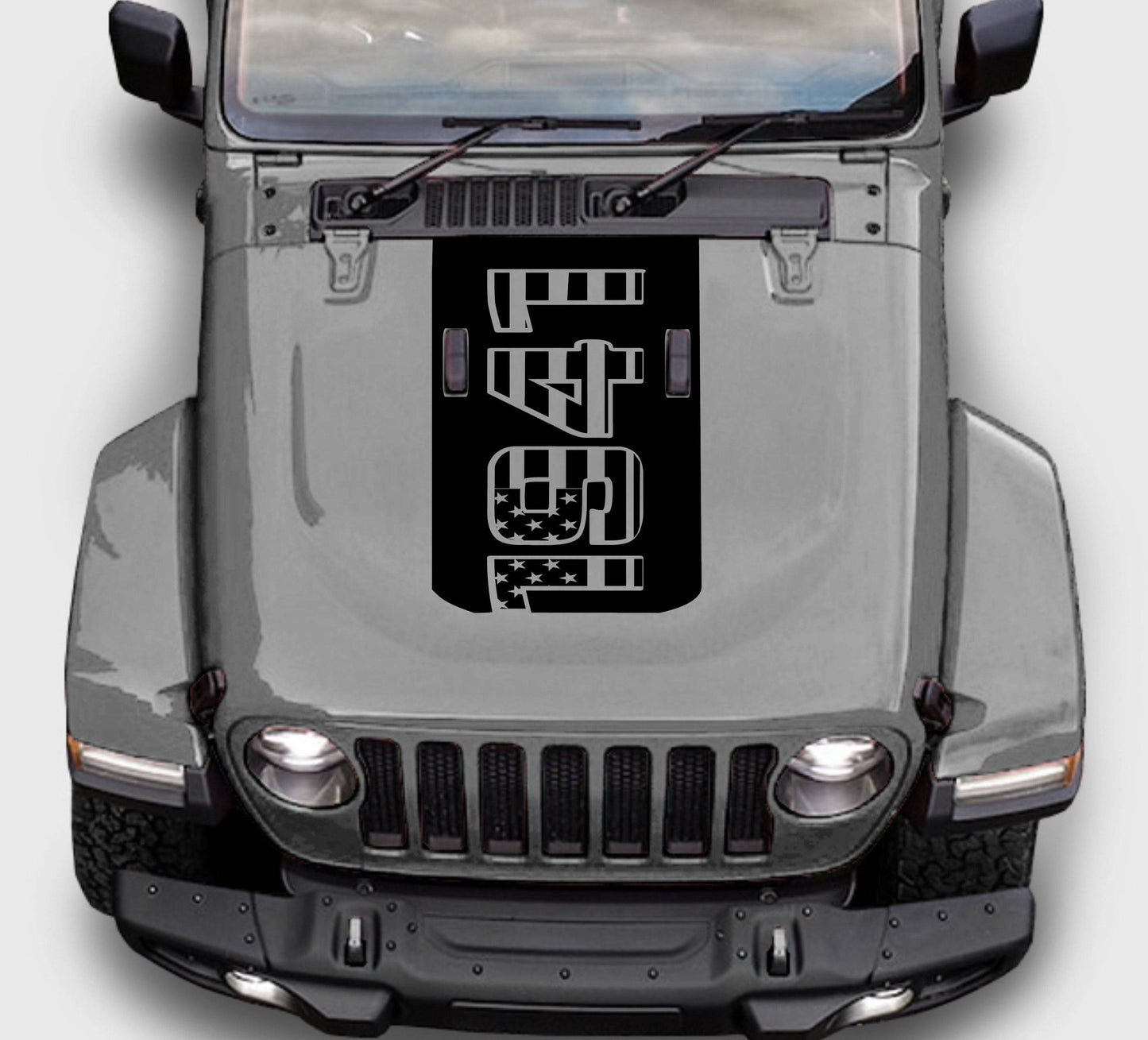 Jeep Wrangler JL/Gladiator 1941 American Flag Hood Decal Sticker