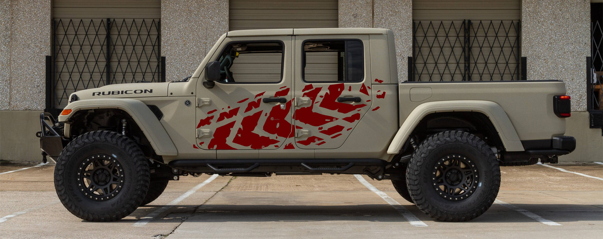 Set of Tire Tracks Decals Stickers For Jeep Gladiator Trucks