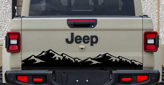 Mountain Silhouette Decal Stickers for Jeep Gladiator's Tailgate