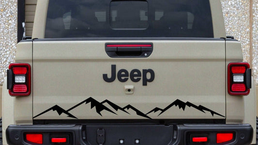 Mountain Silhouette Decal Stickers for Jeep Gladiator's Tailgate