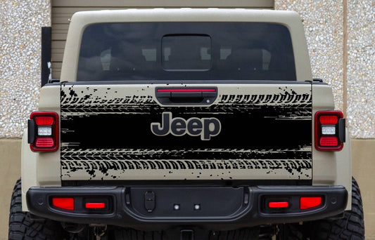 Mud Splash Tire Tracks Decals Stickers for Jeep Gladiator Truck's Tailgate