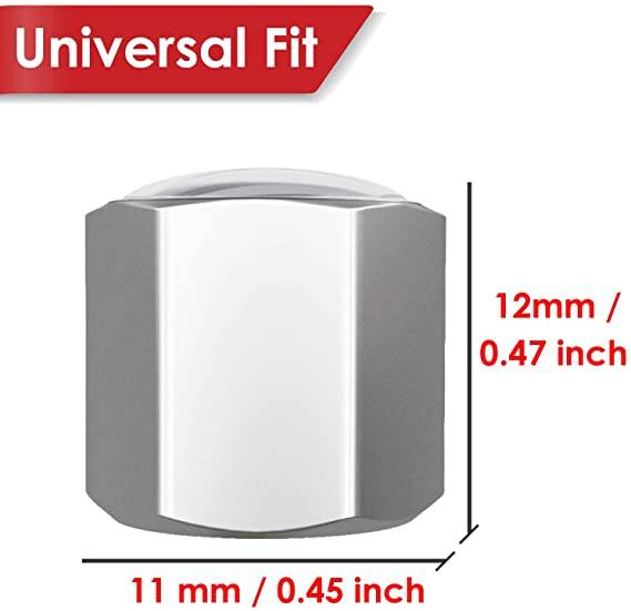 4pc. American Flag American Flag "Blue Lives Matter" Chrome Tire Valve Stem Caps Universal For Cars, SUVs, Bike, Bicycle, Trucks, Motorcycles