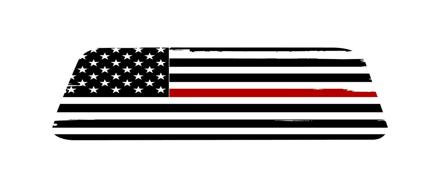 "Red Lives Matter" Distressed American Flag Decal for Any Trucks, SUV's Rear Window. Sizes Available.