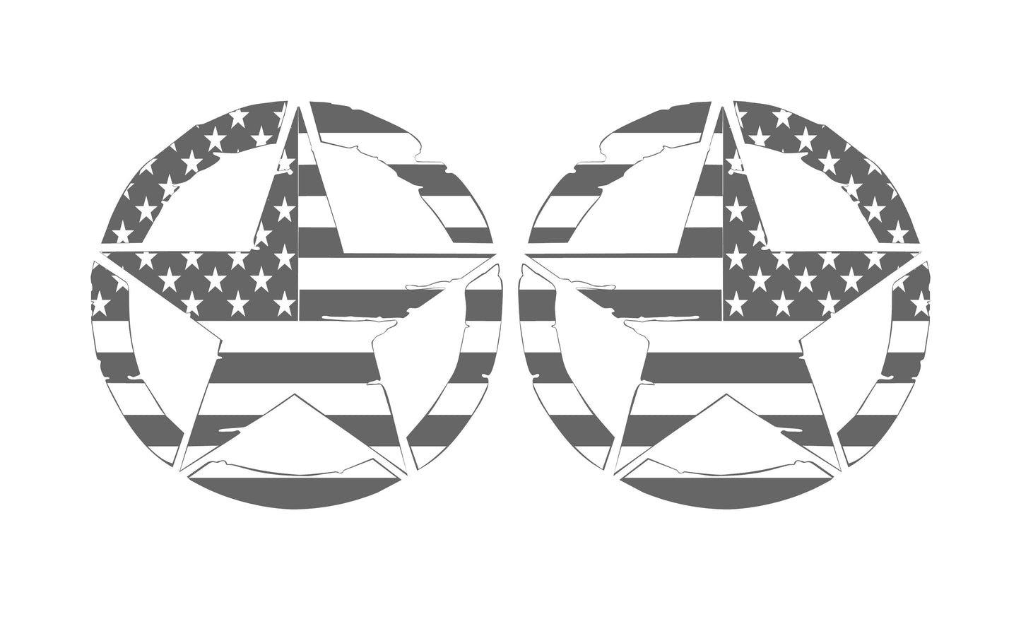 Copy of SET OF AMERICAN FLAG MILITARY STAR VINYL DECALS FOR CARS, JEEPS, TRUCKS, VANS, WINDOWS...