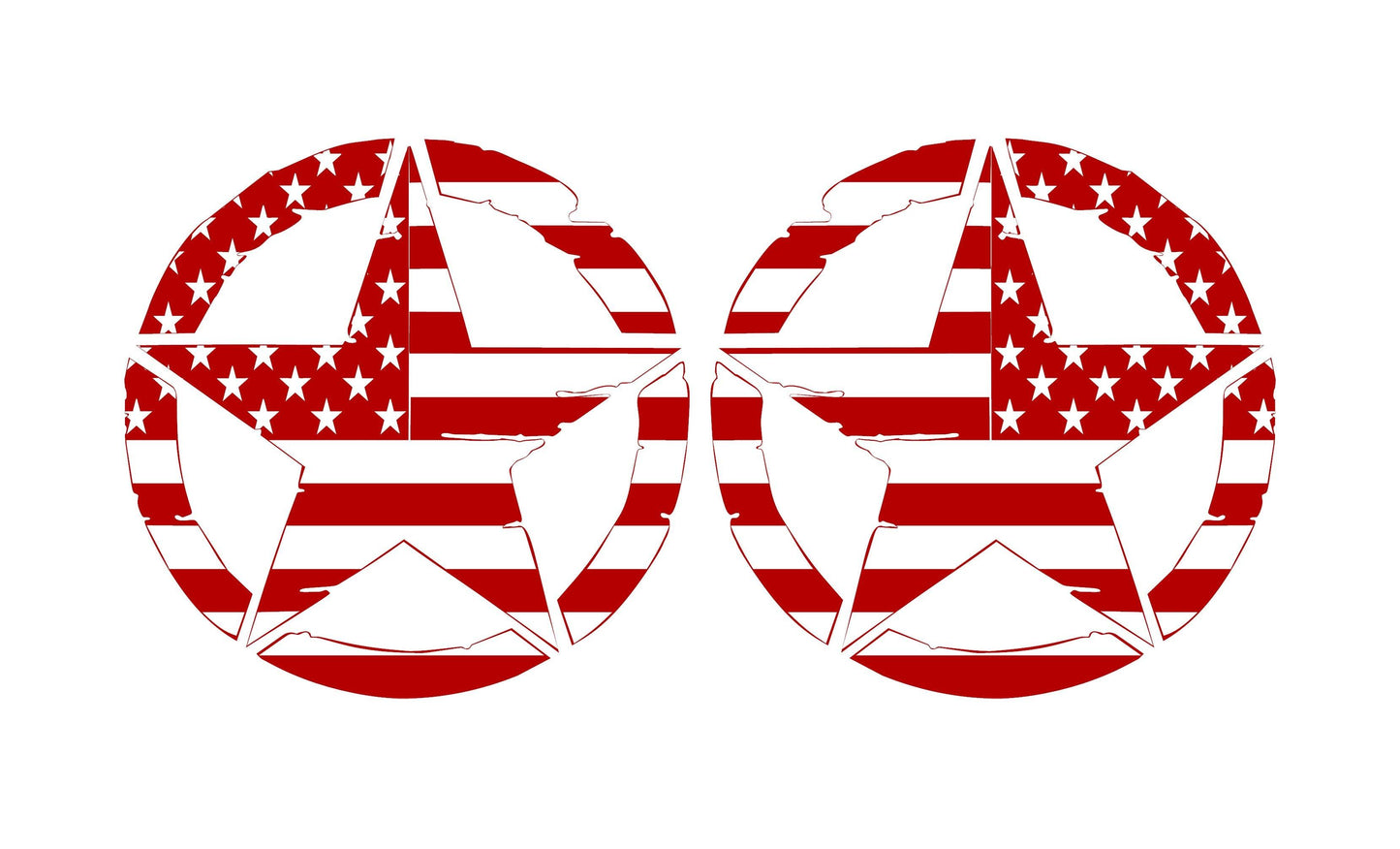 Copy of SET OF AMERICAN FLAG MILITARY STAR VINYL DECALS FOR CARS, JEEPS, TRUCKS, VANS, WINDOWS...